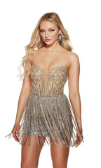 Alyce Paris Homecoming Dress 4943 - Silver