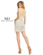 Cocktail by Mac Duggal Dress 4971 - Nude Silver