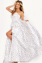 Jovani Prom 49899 - Off White/Royal