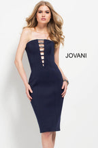 Jovani Short & Cocktail 49901DLO - Navy