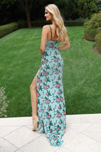 Jovani Prom 50289 - Aqua Green Pink Multi
