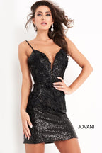 Jovani Short Evening Dress 05282 - Black