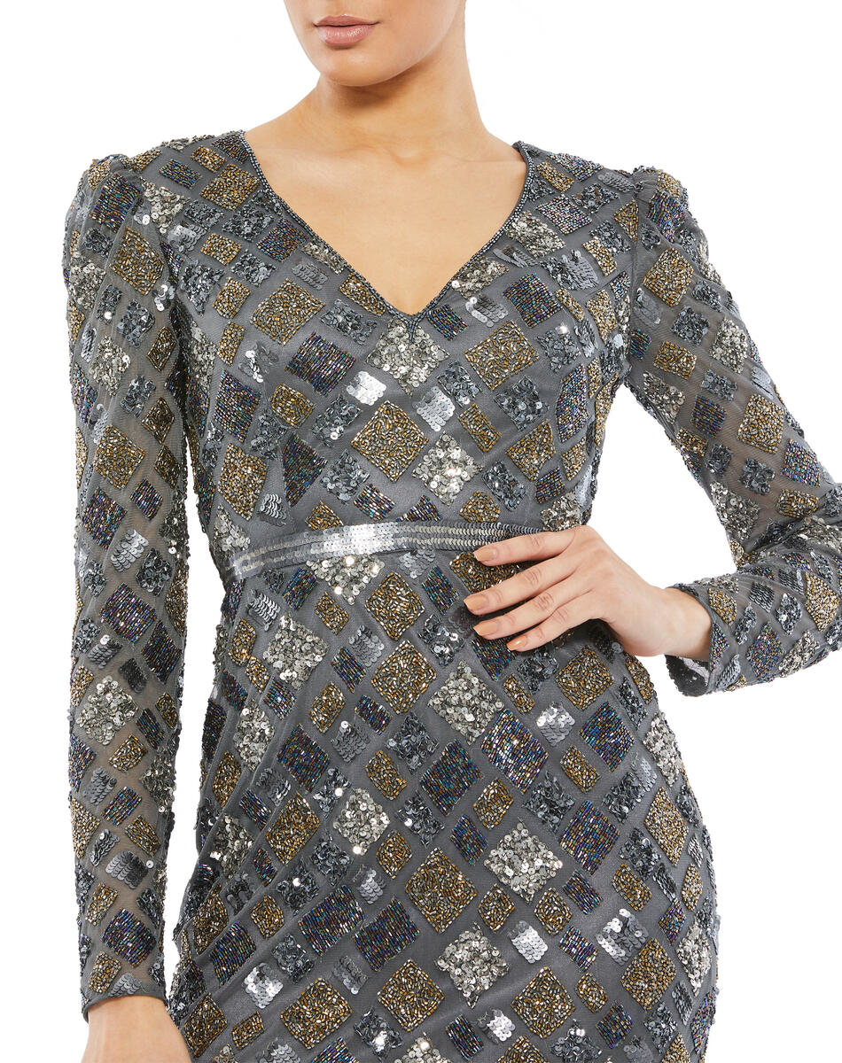 Cocktail by Mac Duggal Dress 5472 - Charcoal