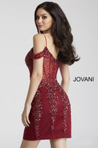 Jovani Homecoming Dress 55226 - Burgundy/Burgundy