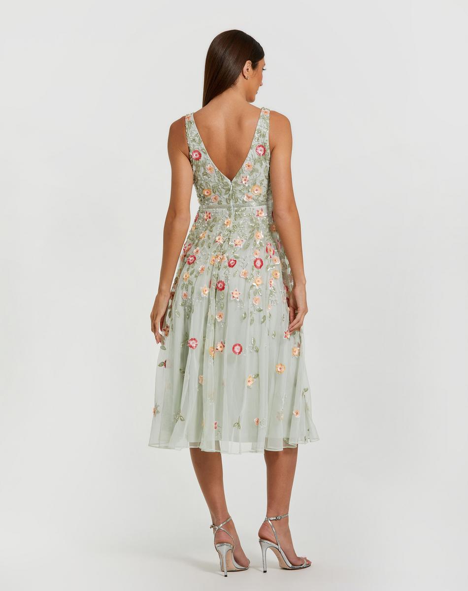 Cocktail by Mac Duggal Dress 5527 - Sage Multi