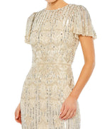 Cocktail by Mac Duggal Dress 5575 - Nude Silver
