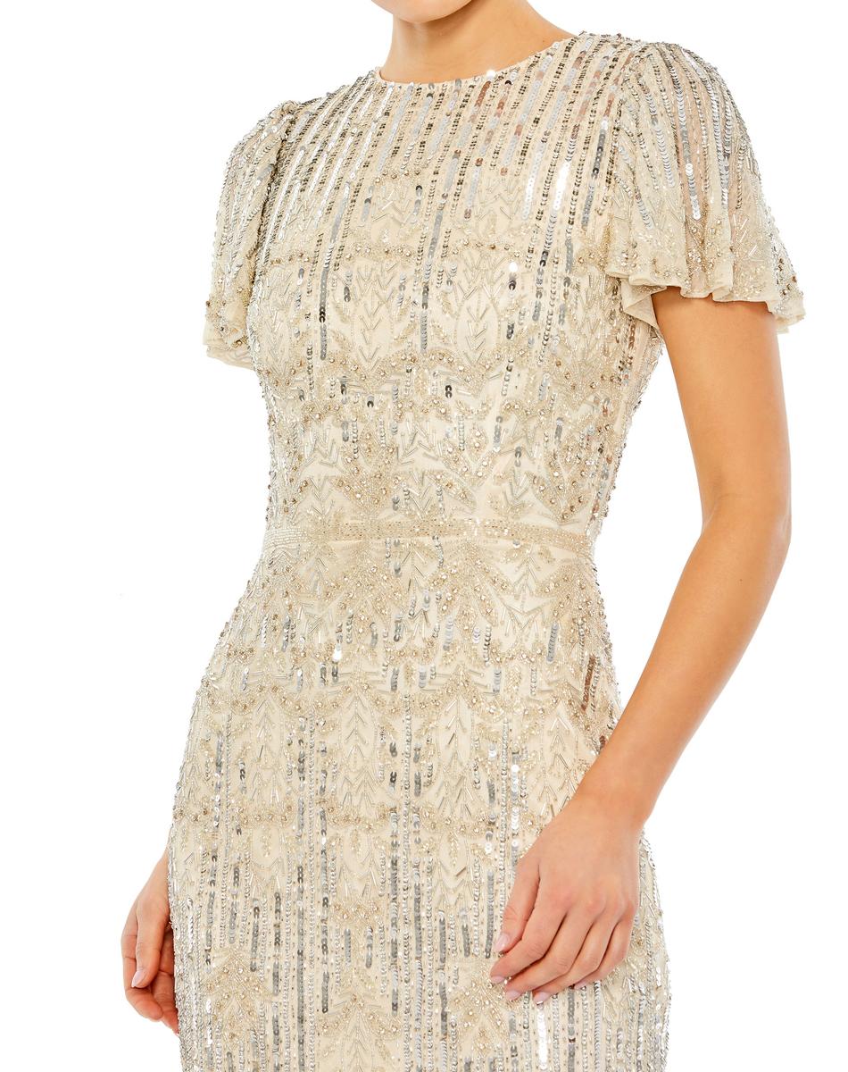 Cocktail by Mac Duggal Dress 5575 - Nude Silver