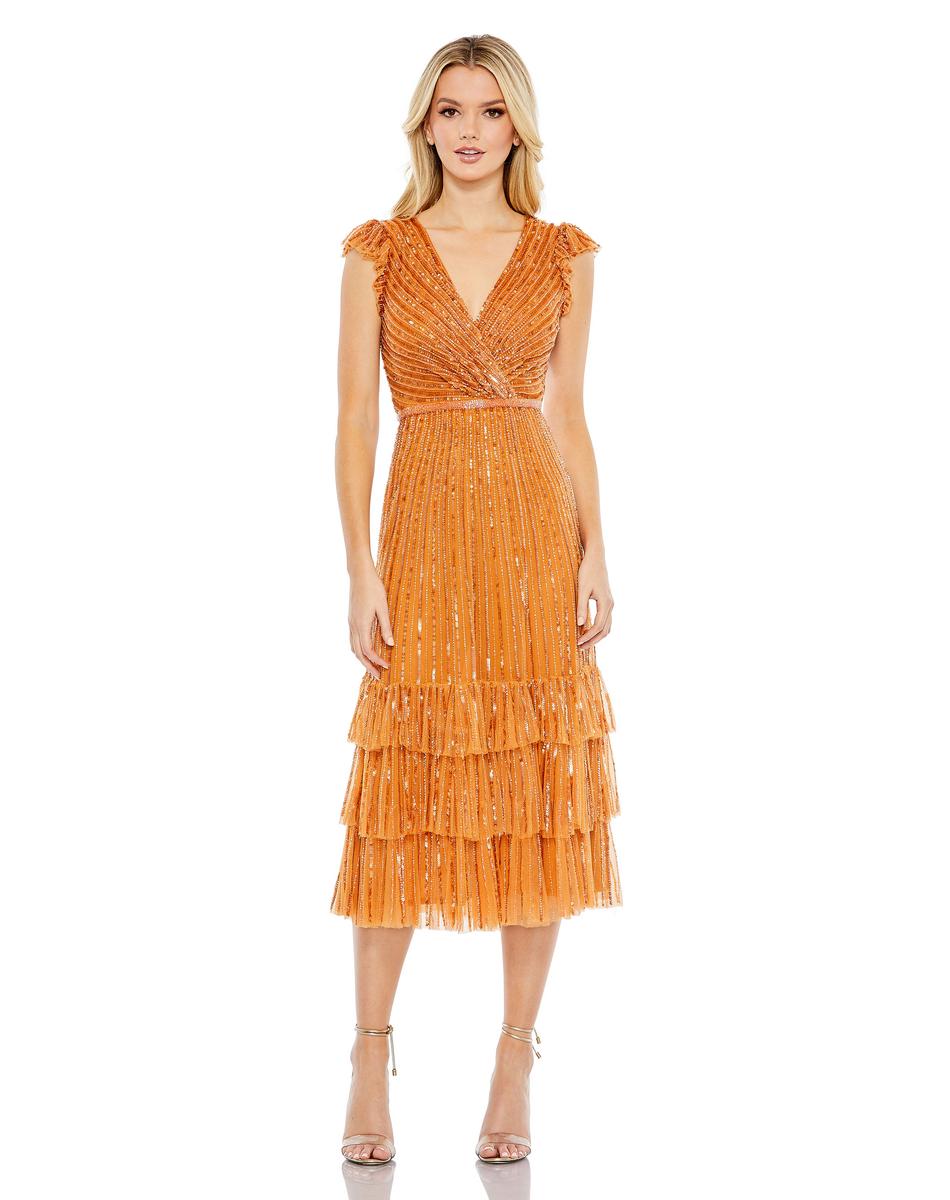 Cocktail by Mac Duggal Dress 5585 - Burnt Orange