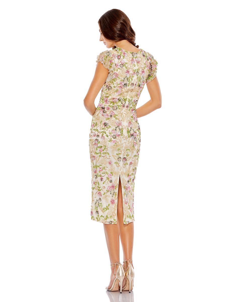 Cocktail by Mac Duggal Dress 5722 - CreamMulti