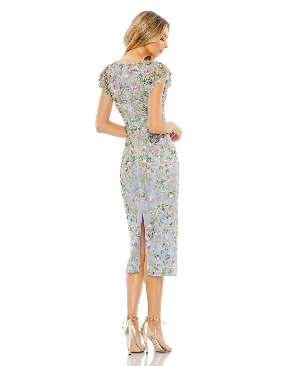 Cocktail by Mac Duggal Dress 5722 - Slate Blue Multi