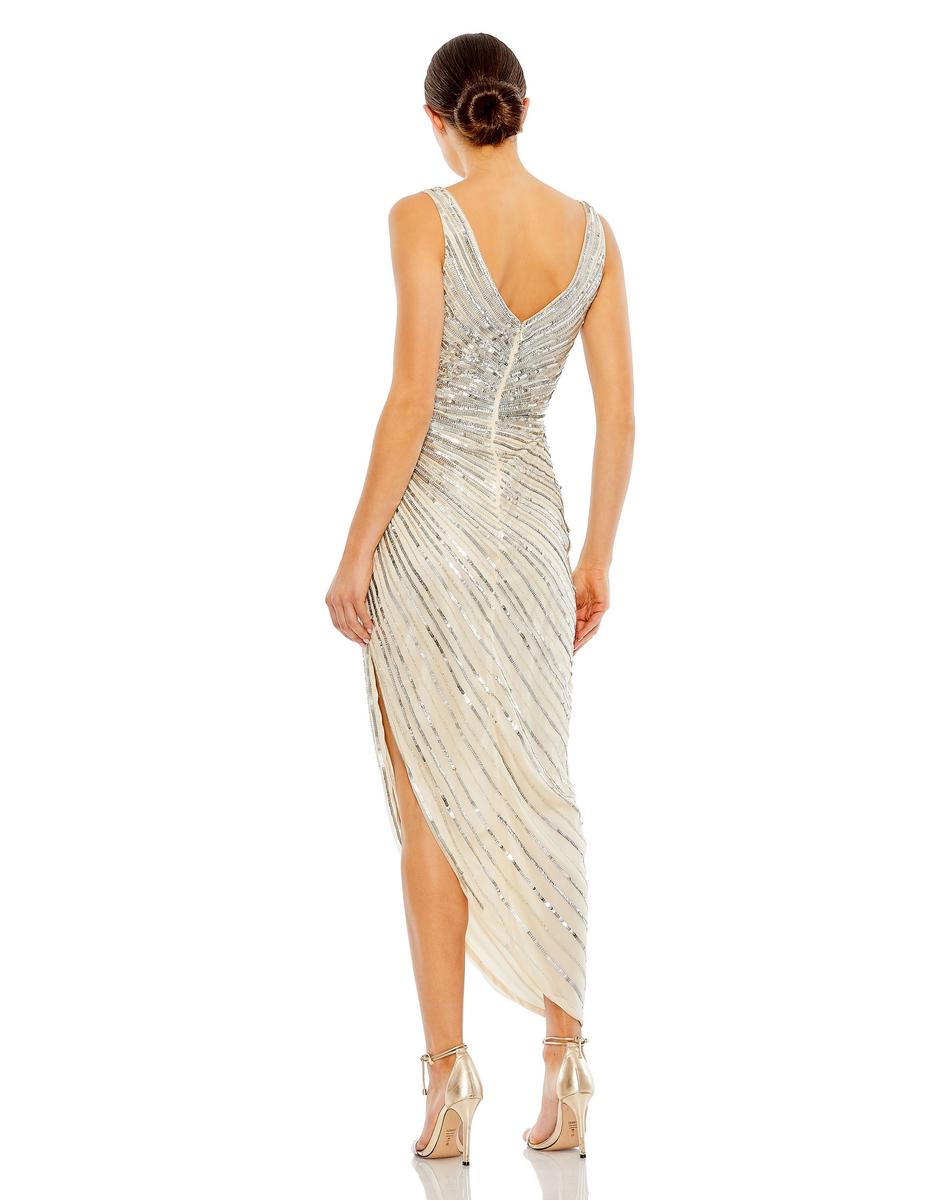 Cocktail by Mac Duggal Dress 5757 - Nude Silver