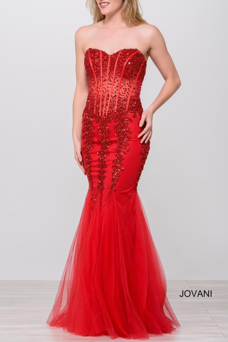 Jovani Prom 5908 - Red/Red