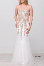 Jovani Prom 5908 - White/Gold/Silver