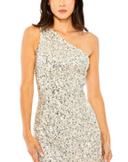 Cocktail by Mac Duggal Dress 5930 - Silver Nude