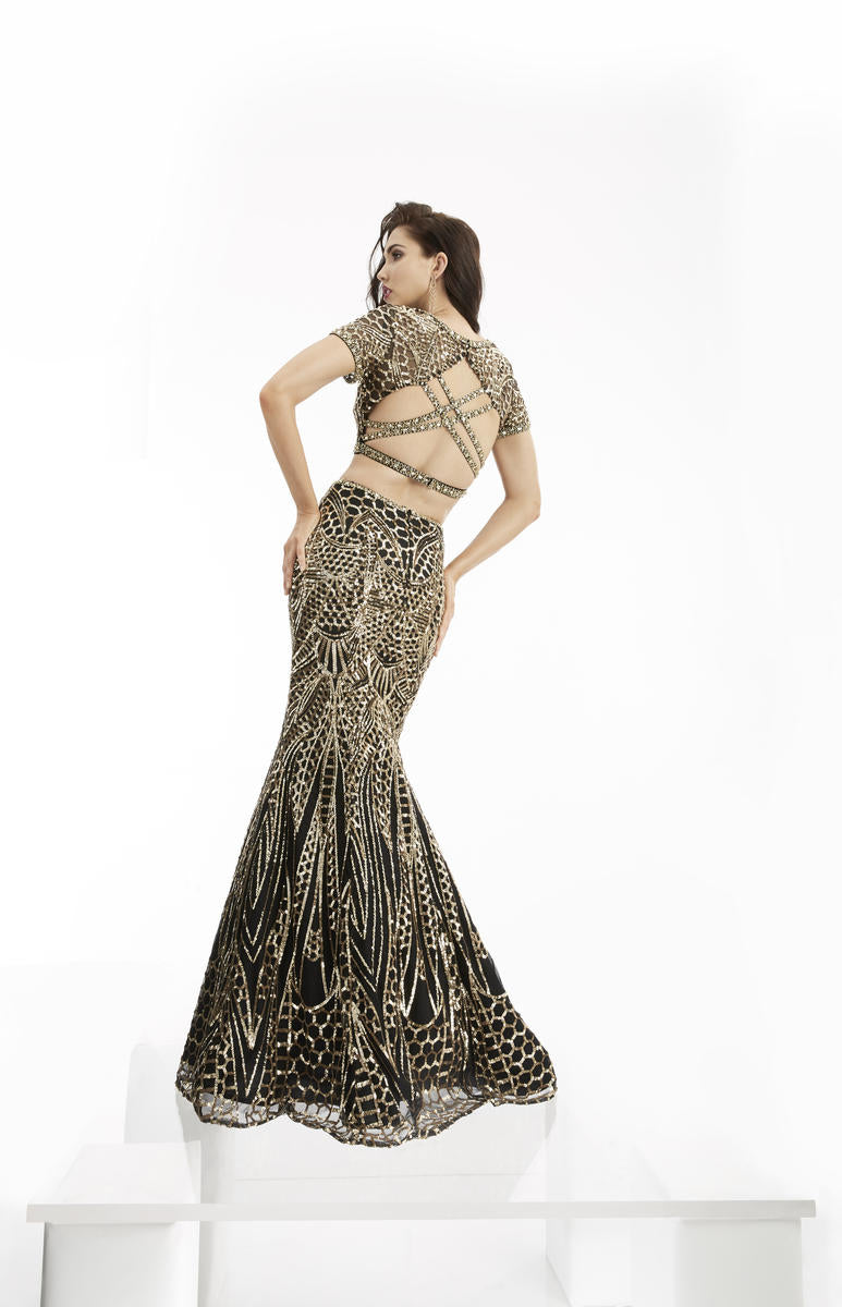 Jasz Couture Dress 6001 - Black/Gold