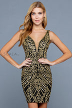Scala Dress 60241 - Black/Gold