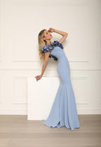 Nicole Bakti Dress 604L - Lt Blue