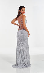 Alyce Prom Dress 60990 - Silver