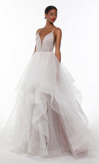 Alyce Prom Dress 61107 - Ivory/Cashmere Rose