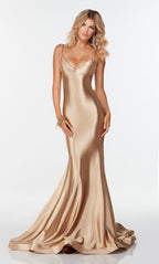 Alyce Prom Dress 61169 - Gold