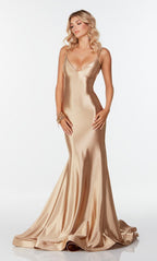 Alyce Prom Dress 61169 - Gold