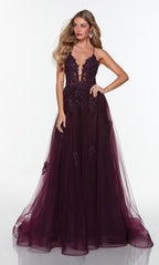 Alyce Prom Dress 61263 - BLACK PLUM