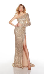 Alyce Prom Dress 61376 - Gold