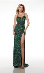 Alyce Paris Prom 61481 - BLACK/EMERALD