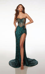 Alyce Prom Dress 61573 - EVERGLADE