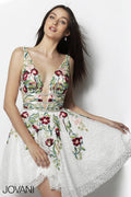 Jovani Short & Cocktail 61649 - Off White/Multi