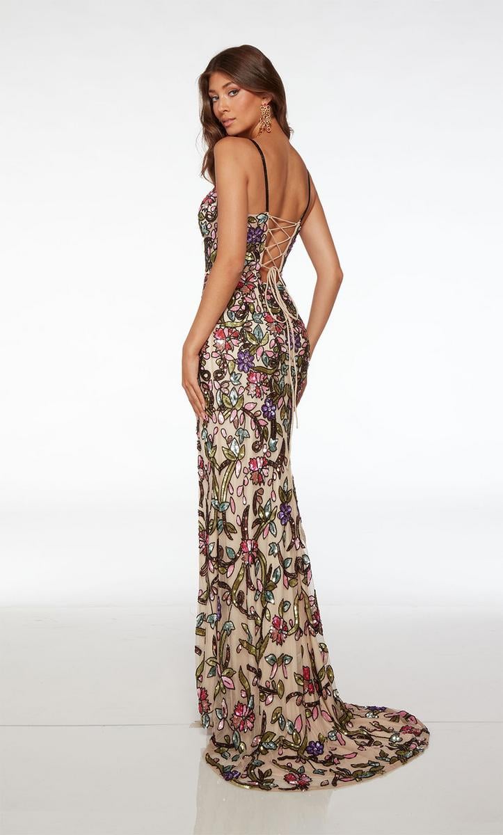 Alyce Prom Dress 61687 - CHAMPAGNE/MULTI