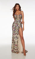 Alyce Prom Dress 61687 - CHAMPAGNE/MULTI