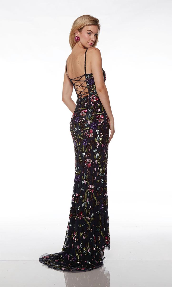 Alyce Prom Dress 61687 - BLACK/MULTI
