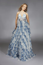 Alyce Prom Dress 61730 - Blue White