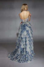 Alyce Prom Dress 61730 - Blue White