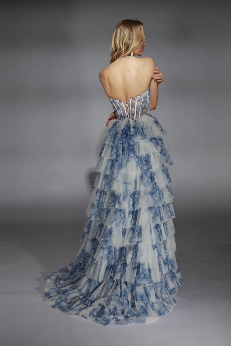 Alyce Prom Dress 61730 - Blue White