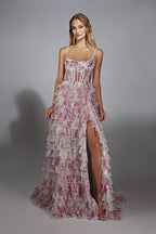 Alyce Prom Dress 61732 - Pink/White