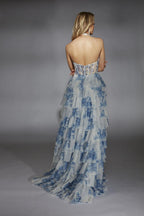Alyce Prom Dress 61753 - Blue/White