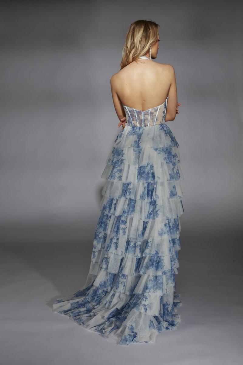 Alyce Prom Dress 61753 - Blue/White