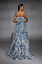 Alyce Prom Dress 61763 - Blue/White