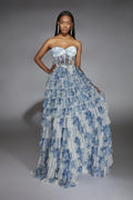 Alyce Prom Dress 61763 - Blue/White