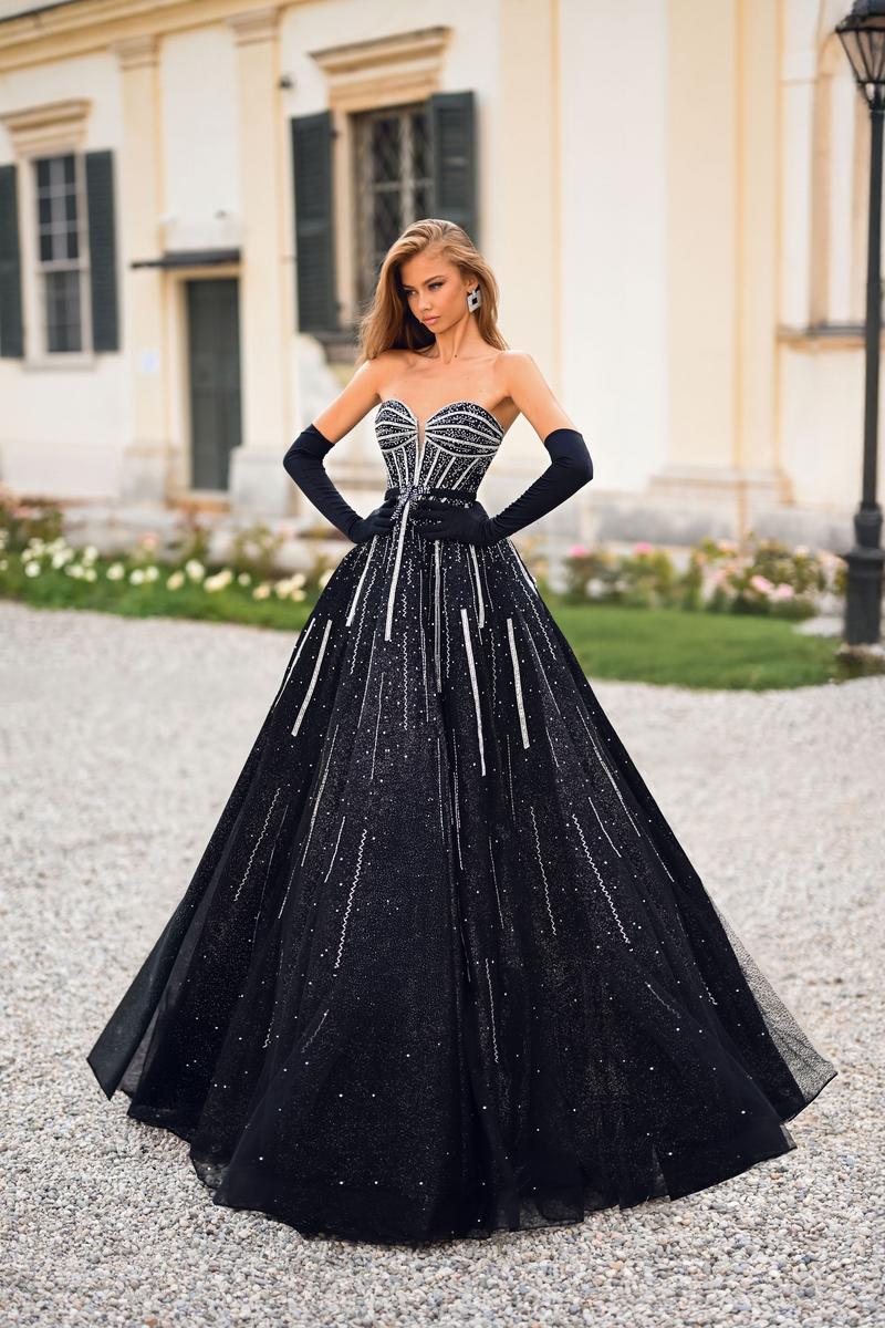 Alyce Prom Dress 61770 - Black/Silver