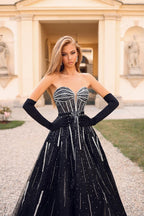 Alyce Prom Dress 61770 - Black/Silver