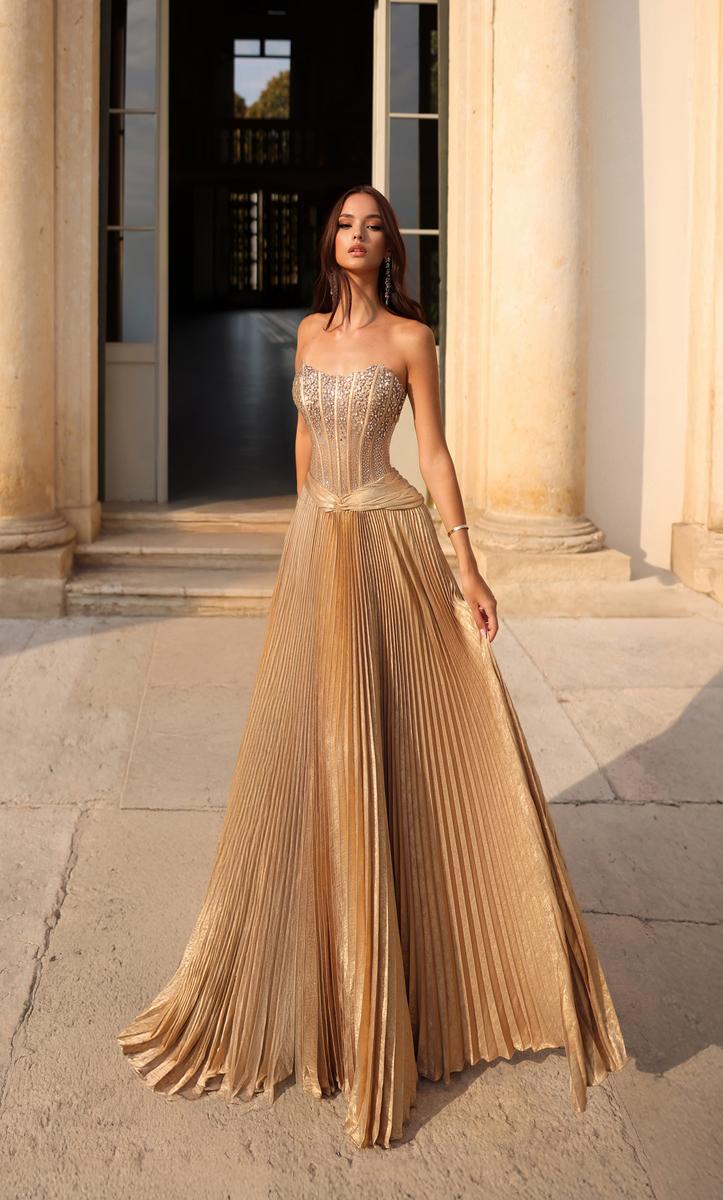 Alyce Prom Dress 61789 - Gold