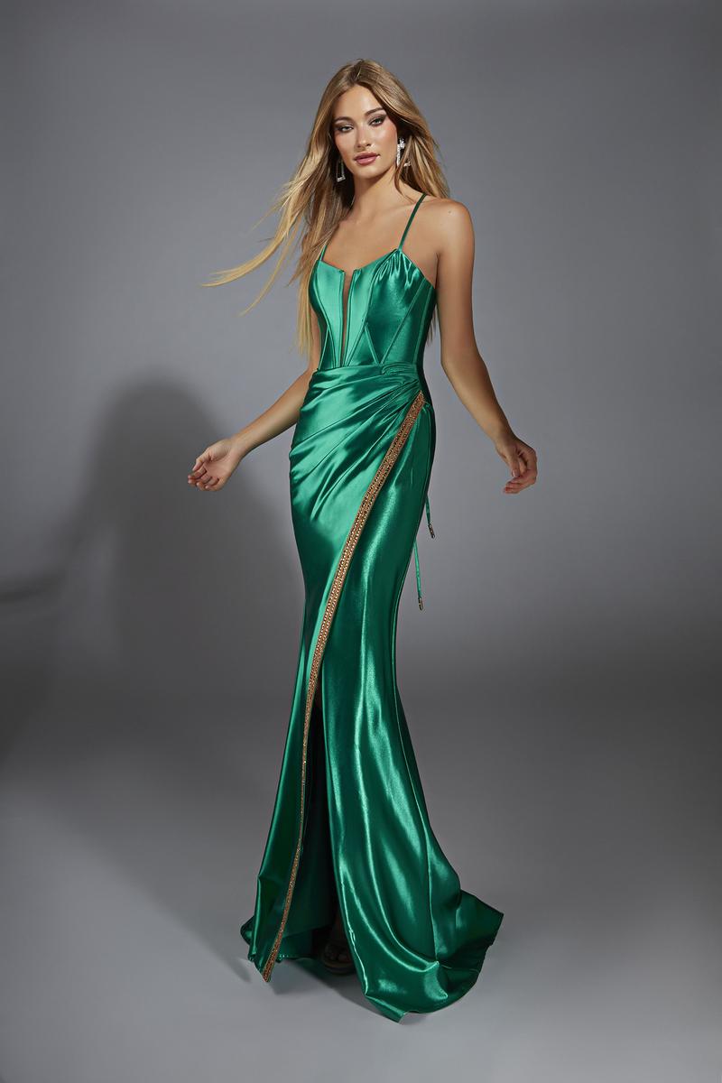 Alyce Prom Dress 61849 - Emerald/Gold