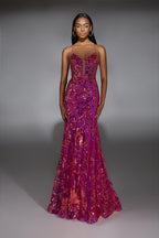 Alyce Prom Dress 61854 - Neon Purple/Pink