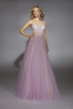 Alyce Prom Dress 61865 - Pink/Multi