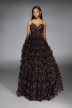 Alyce Prom Dress 61866 - Black/Pink
