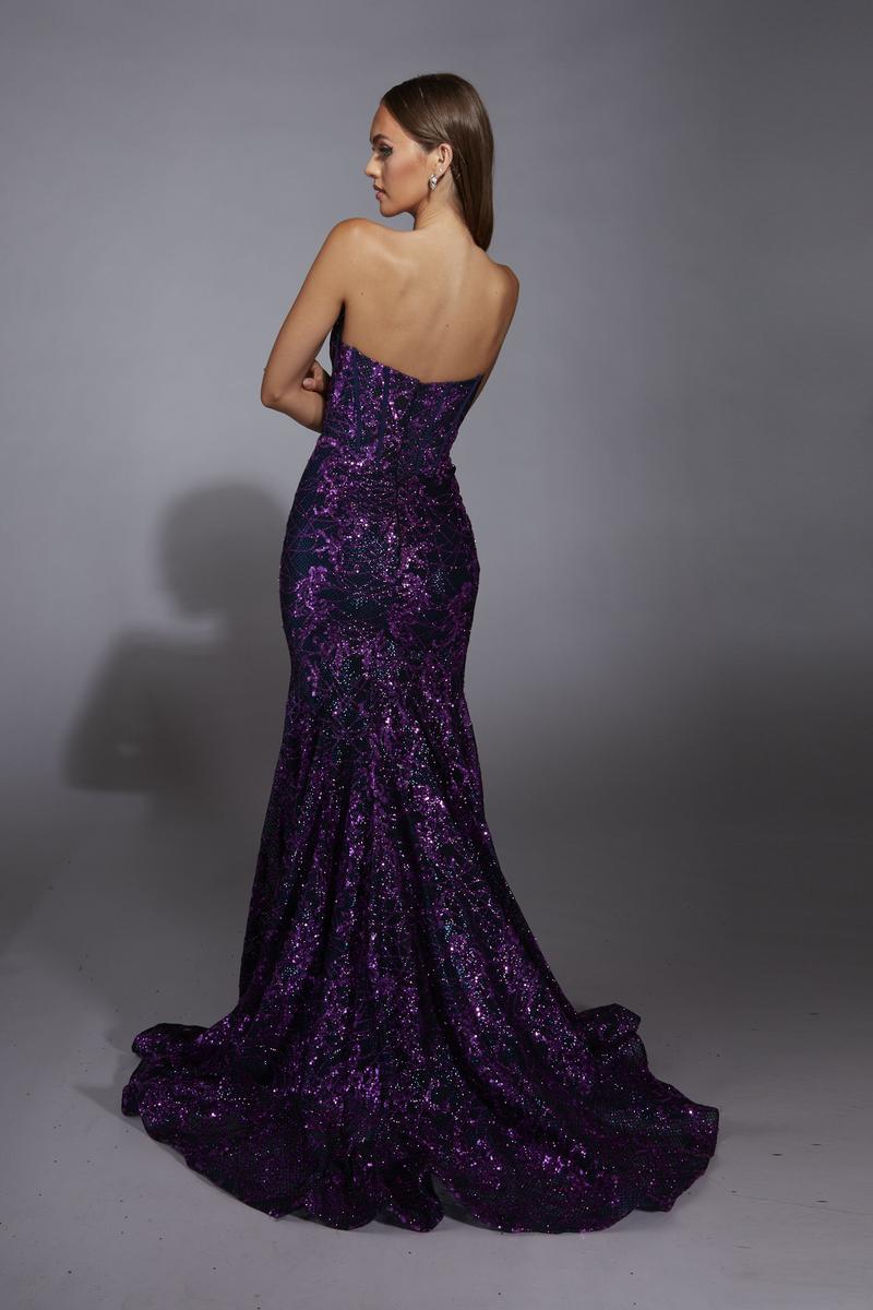 Alyce Prom Dress 61887 - Purple Multi