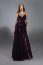Alyce Prom Dress 61891 - Black Plum